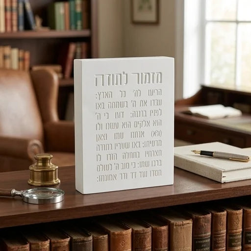 מזמור לתודה בלוק פולימר בטון לבן