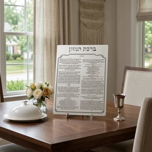 ברכת המזון מאקריליק נוסח עדות המזרח