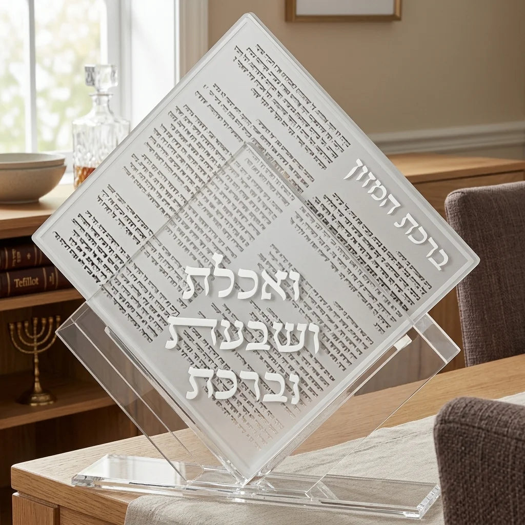 מעמד אקריליק נוסח עדות המזרח עם 7 ברכונים - כסף