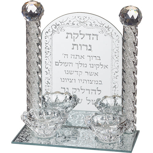 פמוטי קריסטל מהודרים ״הדלקת נרות״