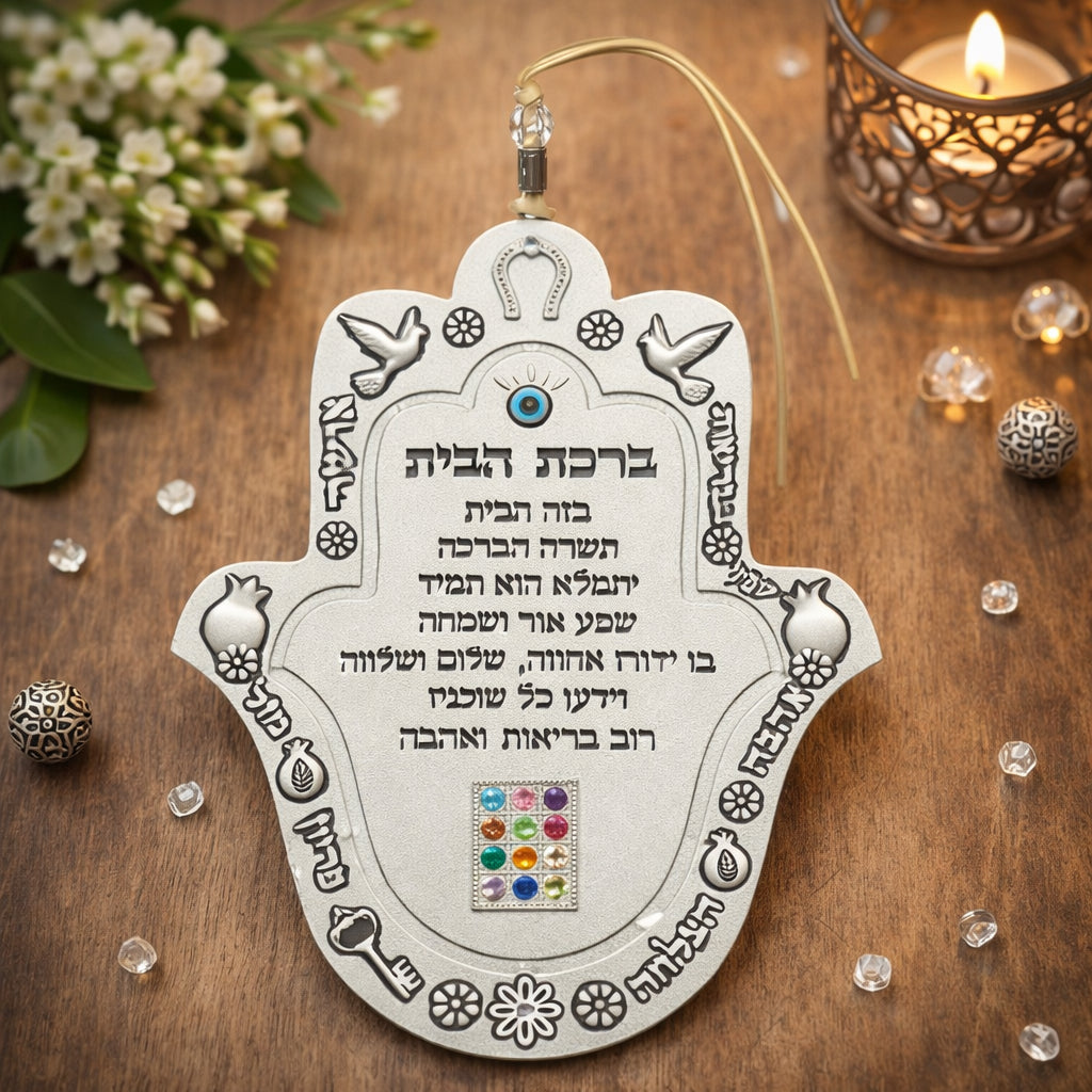 חמסה מתכת ברכת הבית עברית מט - פיוטר