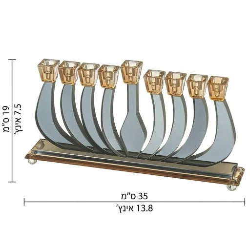 חנוכייה קריסטל מהודרת
