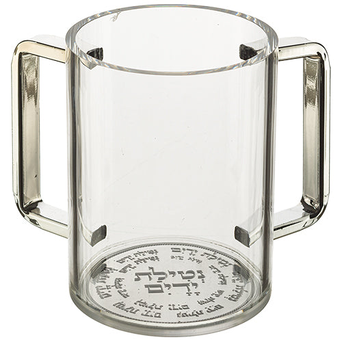 נטלה אקריליק מהודרת שקופה עם פלקטה וידיות כס - שקוף