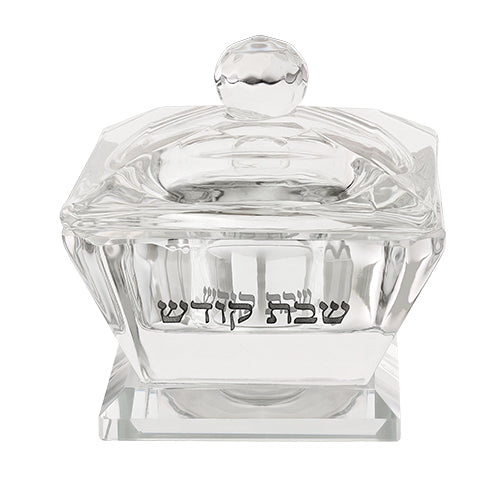 מלחייה קריסטל עם מכסה - 6 ס״מ - דגם 1