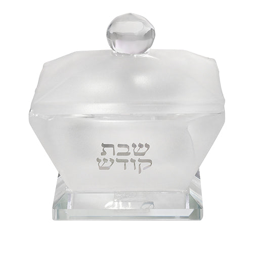 מלחייה קריסטל עם מכסה - 6 ס״מ - דגם 2