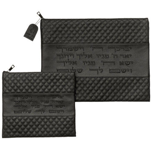 סט טלית תפילין דמוי עור יברכך - 36 ס״מ - דגם 2