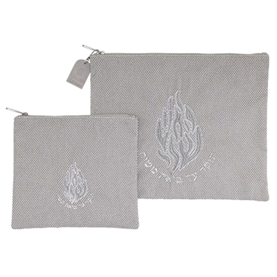 סט טלית תפילין בד דמוי פשתן ״האש שלי״